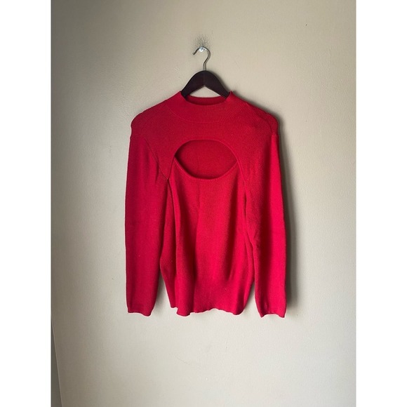 Madison + Hudson Front Slit Sexy Red Sweater - Picture 1 of 6